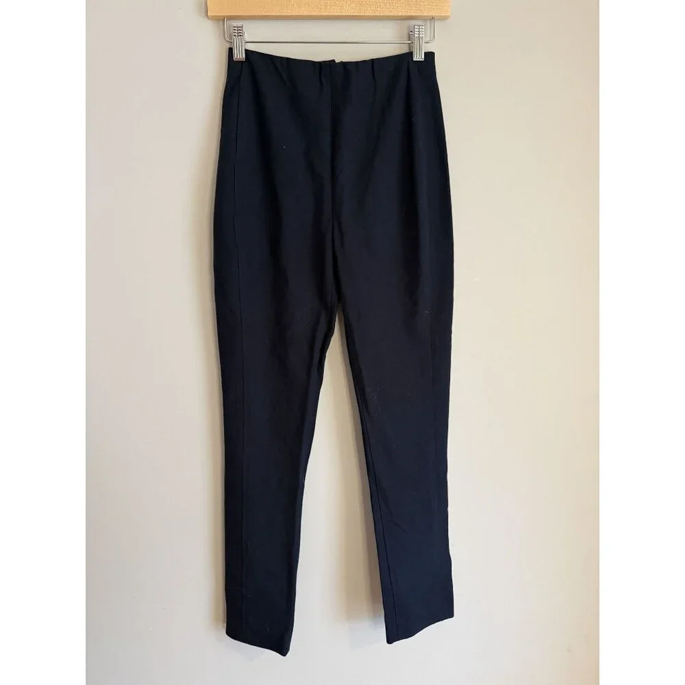 NWT Derek Lam 10 Crosby Cropped Slim Fit Trousers Elasticized Blue Size 0 [jb]